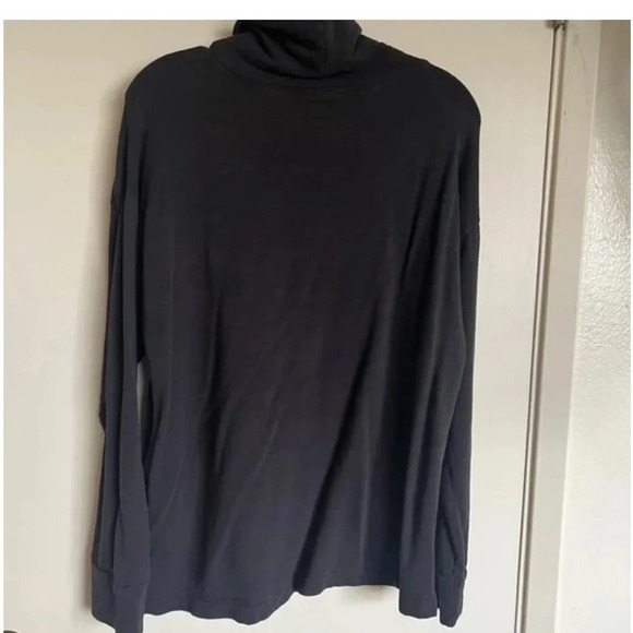 J.Crew Gray / black Vintage Fleece Cotton Terry Turtleneck Sz M - Picture 12 of 13